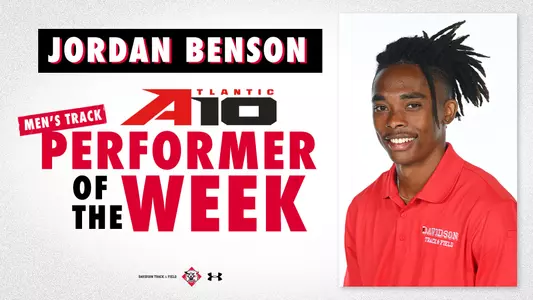 Jordan Benson is named the A-10 Performer of the Week on 12/6/22