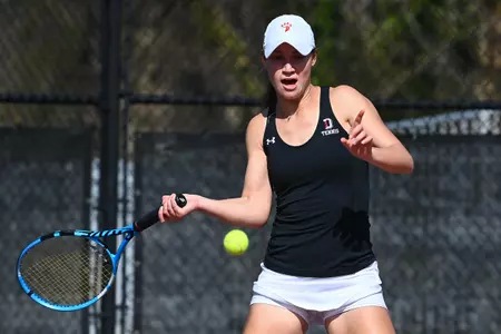 Davidson takes on Elon in non-conference women’s tennis action at the Davidson Tennis Courts on Saturday, March 05, 2022 in Davidson, North Carolina.