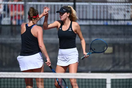 Davidson takes on Elon in non-conference women’s tennis action at the Davidson Tennis Courts on Saturday, March 05, 2022 in Davidson, North Carolina.