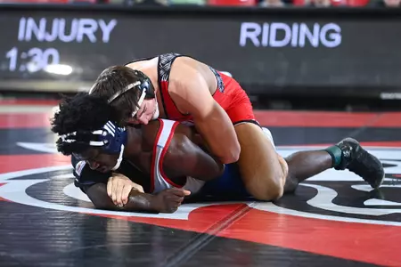 Davidson takes on Presbyterian in SoCon wrestling action at Belk Arena on Sunday, February 27, 2022 in Davidson, North Carolina.