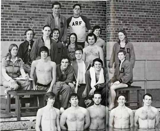 1974-75 swim team