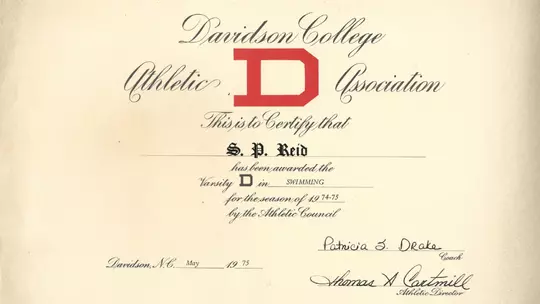 susan reid varsity letter