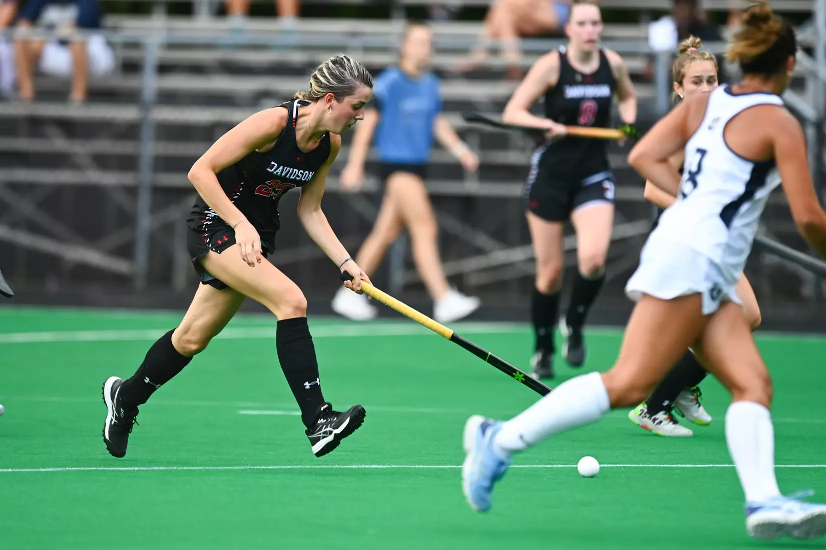 Davidson takes on Georgetown in non-conference field hockey action at Carol Grotnes Belk Turf Field on Friday, August 26, 2022 in Davidson, North Carolina.