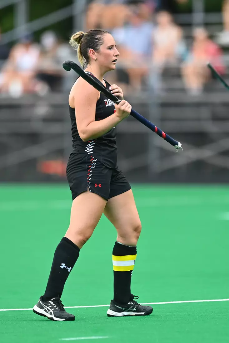 Davidson takes on Georgetown in non-conference field hockey action at Carol Grotnes Belk Turf Field on Friday, August 26, 2022 in Davidson, North Carolina.