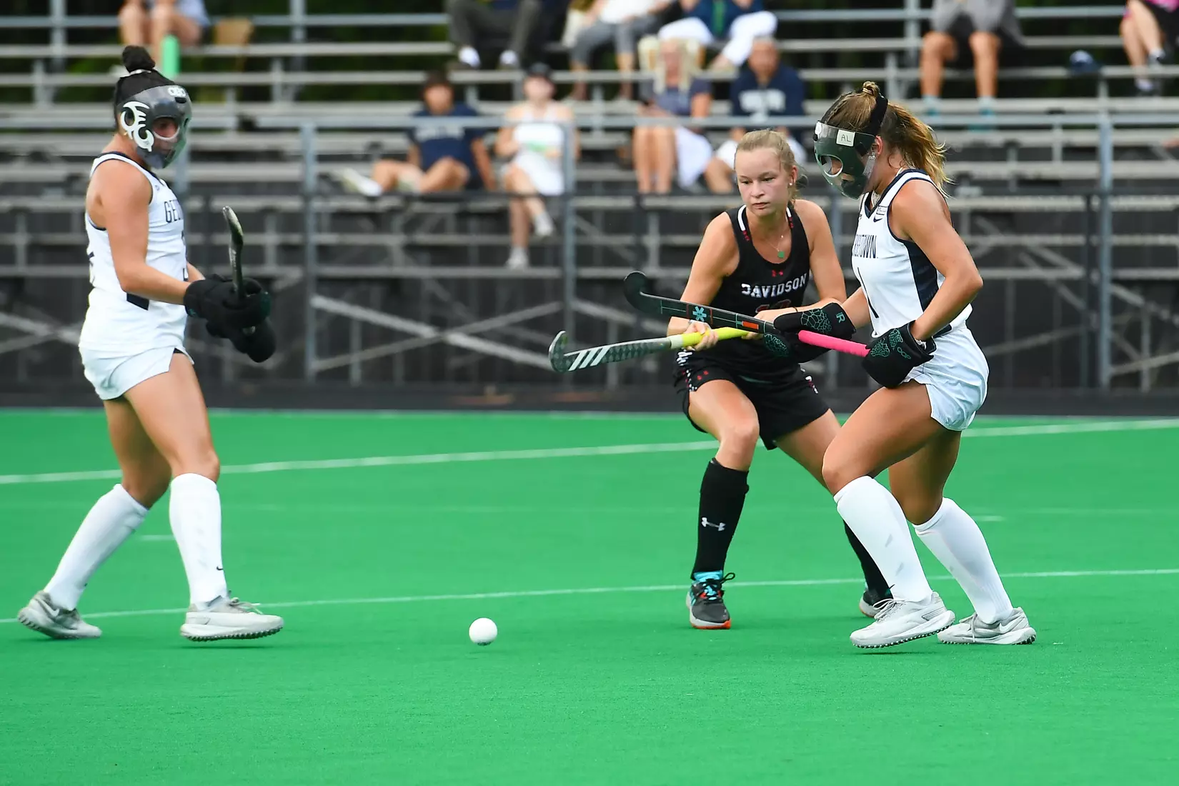 Davidson takes on Georgetown in non-conference field hockey action at Carol Grotnes Belk Turf Field on Friday, August 26, 2022 in Davidson, North Carolina.