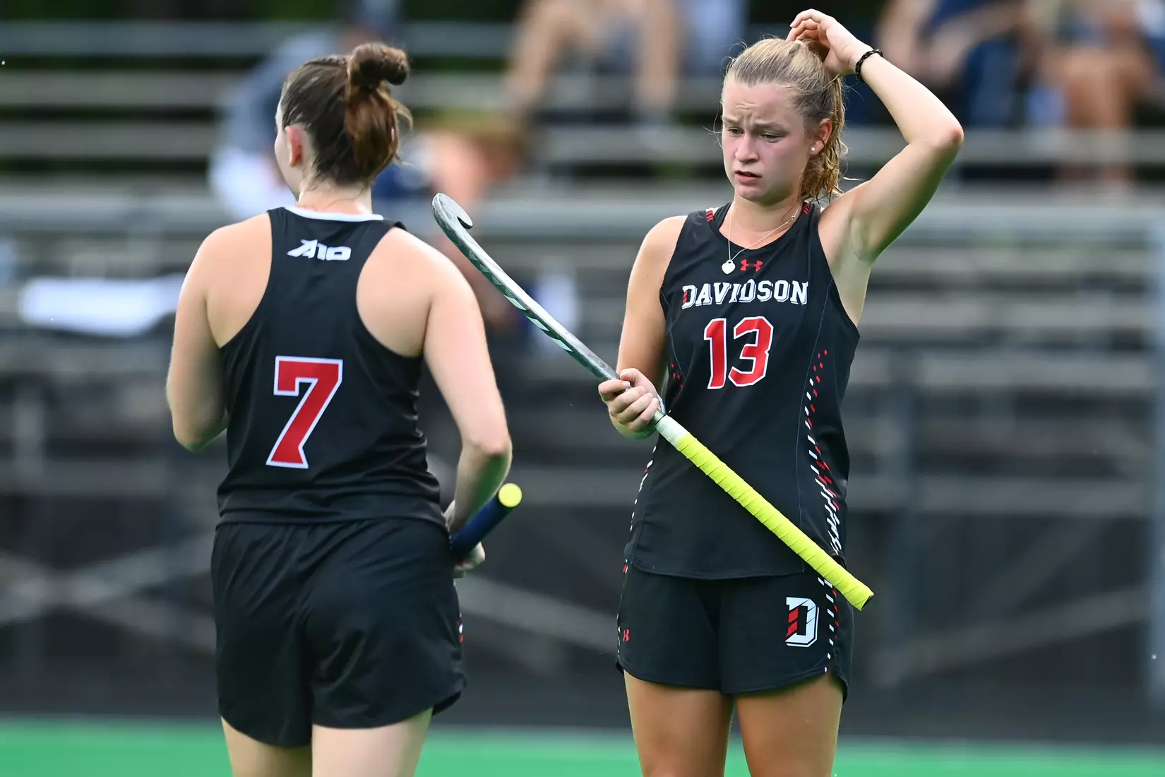 Davidson takes on Georgetown in non-conference field hockey action at Carol Grotnes Belk Turf Field on Friday, August 26, 2022 in Davidson, North Carolina.