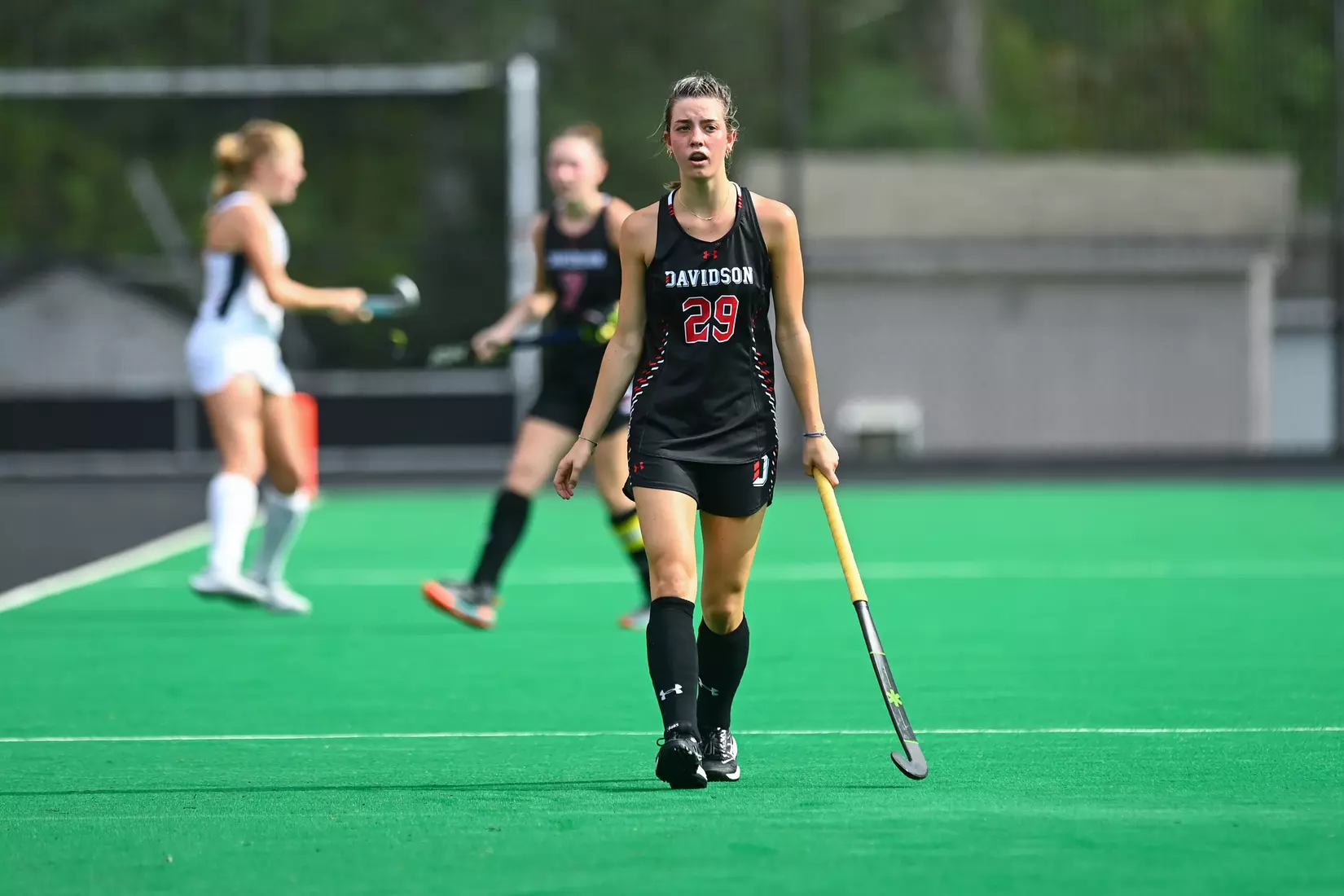 Davidson takes on Georgetown in non-conference field hockey action at Carol Grotnes Belk Turf Field on Friday, August 26, 2022 in Davidson, North Carolina.