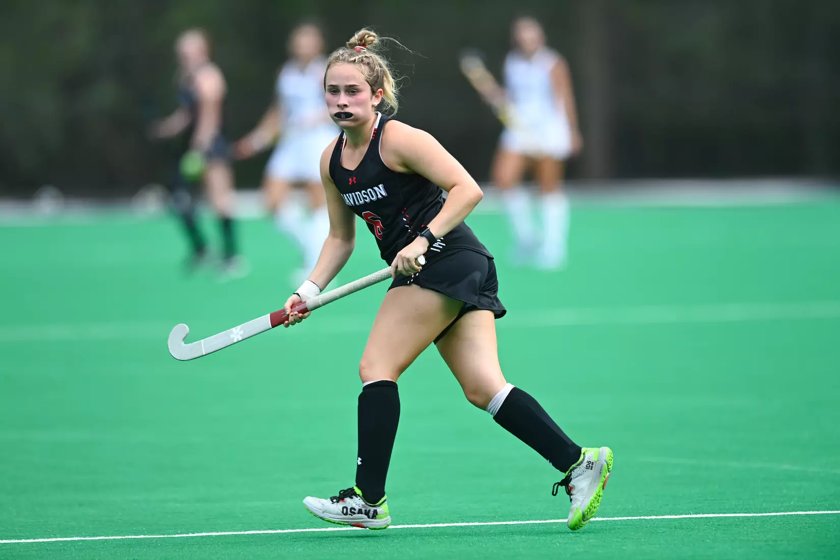 Davidson takes on Georgetown in non-conference field hockey action at Carol Grotnes Belk Turf Field on Friday, August 26, 2022 in Davidson, North Carolina.