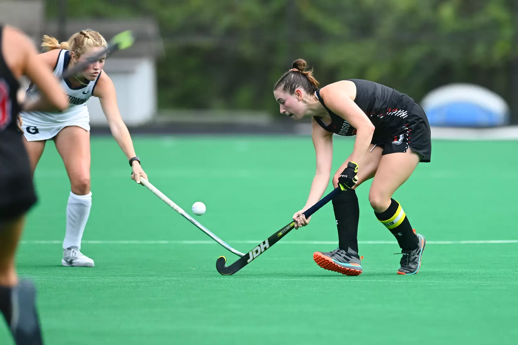 Davidson takes on Georgetown in non-conference field hockey action at Carol Grotnes Belk Turf Field on Friday, August 26, 2022 in Davidson, North Carolina.