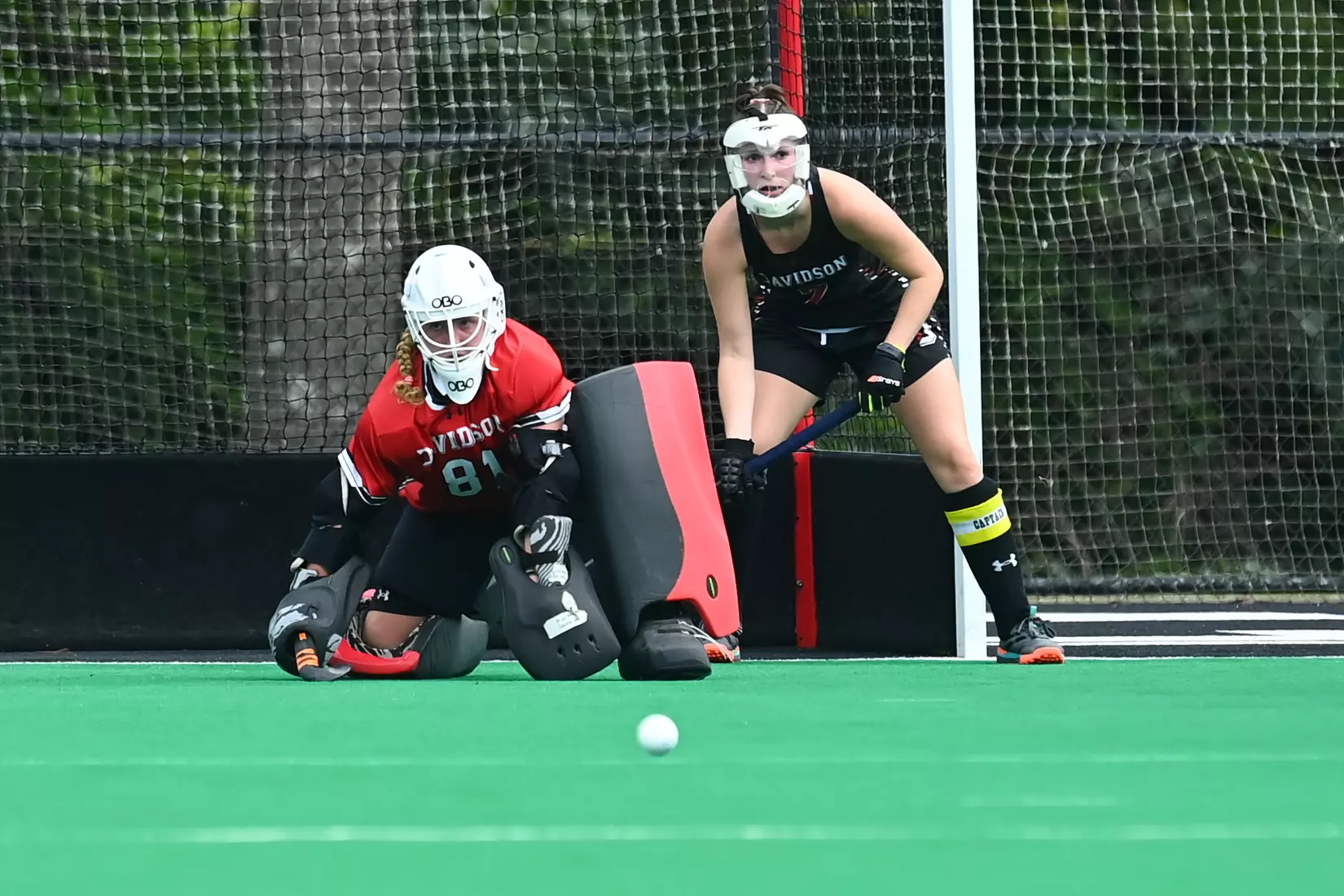 Davidson takes on Georgetown in non-conference field hockey action at Carol Grotnes Belk Turf Field on Friday, August 26, 2022 in Davidson, North Carolina.