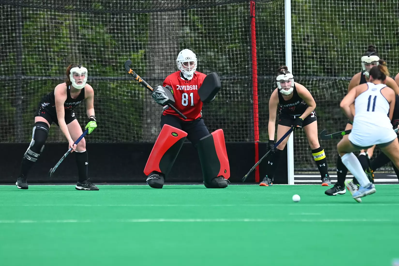 Davidson takes on Georgetown in non-conference field hockey action at Carol Grotnes Belk Turf Field on Friday, August 26, 2022 in Davidson, North Carolina.