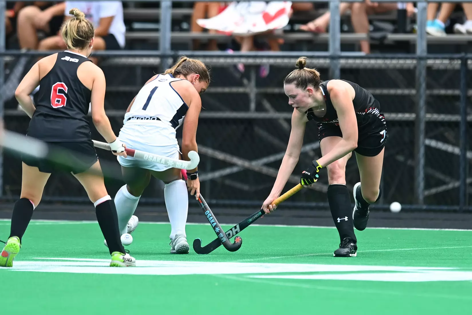 Davidson takes on Georgetown in non-conference field hockey action at Carol Grotnes Belk Turf Field on Friday, August 26, 2022 in Davidson, North Carolina.