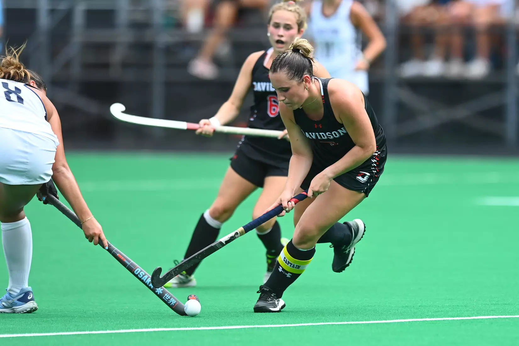 Davidson takes on Georgetown in non-conference field hockey action at Carol Grotnes Belk Turf Field on Friday, August 26, 2022 in Davidson, North Carolina.