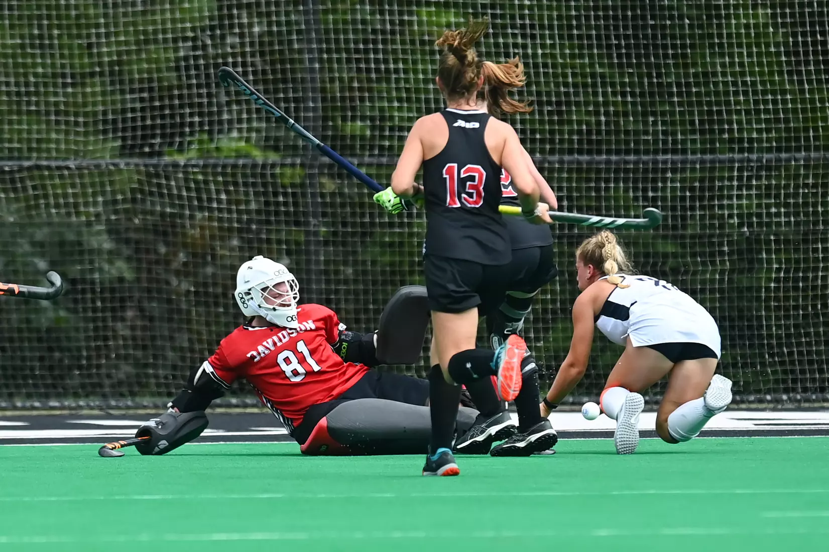 Davidson takes on Georgetown in non-conference field hockey action at Carol Grotnes Belk Turf Field on Friday, August 26, 2022 in Davidson, North Carolina.
