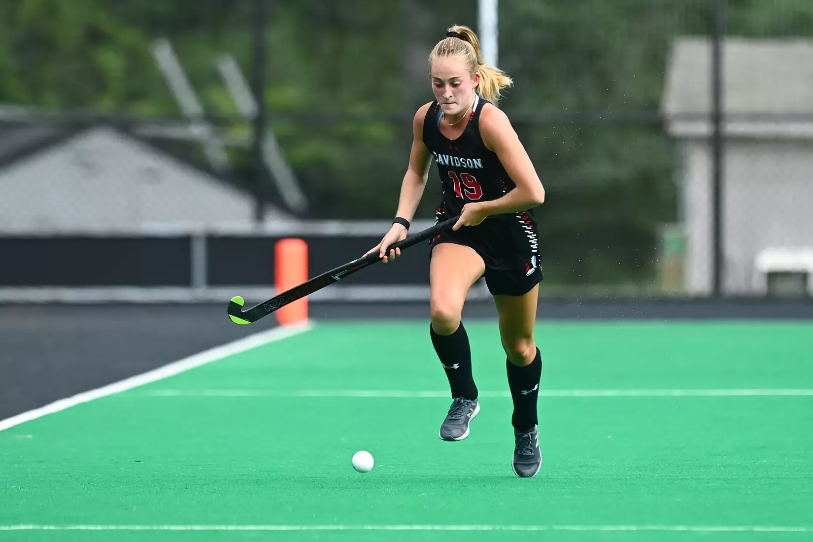 Davidson takes on Georgetown in non-conference field hockey action at Carol Grotnes Belk Turf Field on Friday, August 26, 2022 in Davidson, North Carolina.
