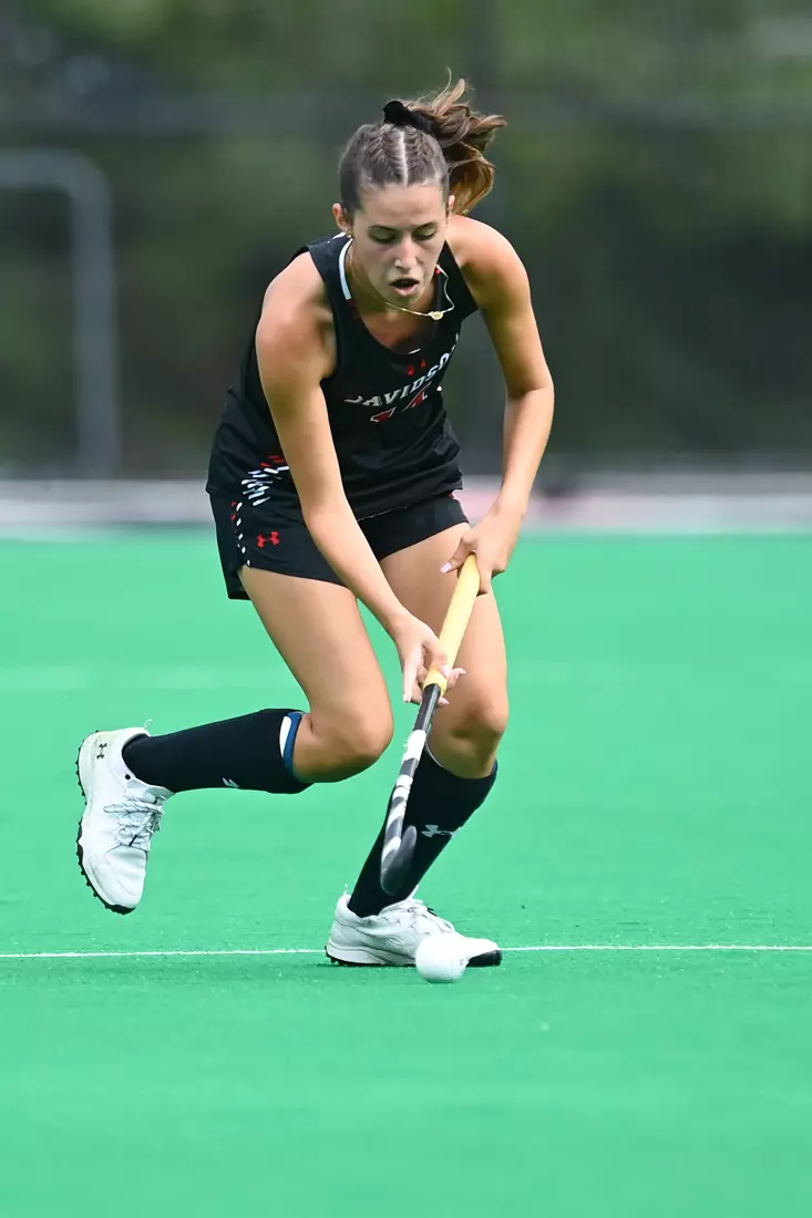 Davidson takes on Georgetown in non-conference field hockey action at Carol Grotnes Belk Turf Field on Friday, August 26, 2022 in Davidson, North Carolina.