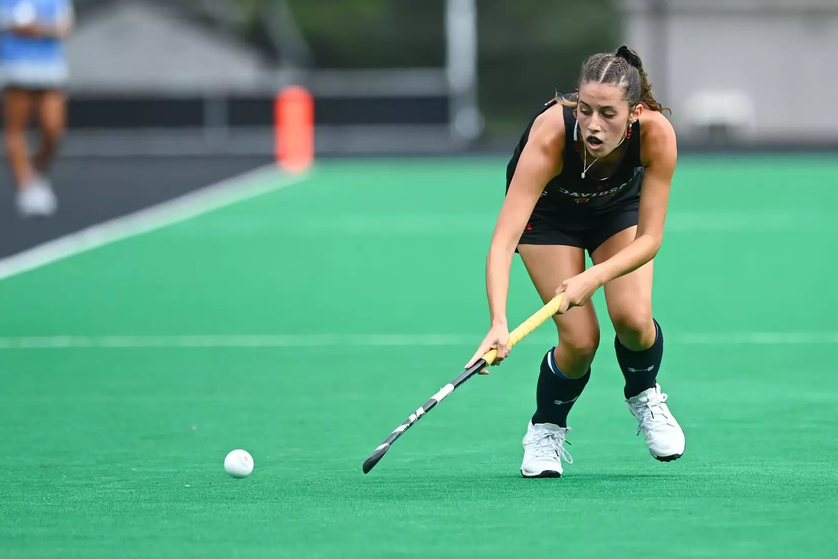 Davidson takes on Georgetown in non-conference field hockey action at Carol Grotnes Belk Turf Field on Friday, August 26, 2022 in Davidson, North Carolina.