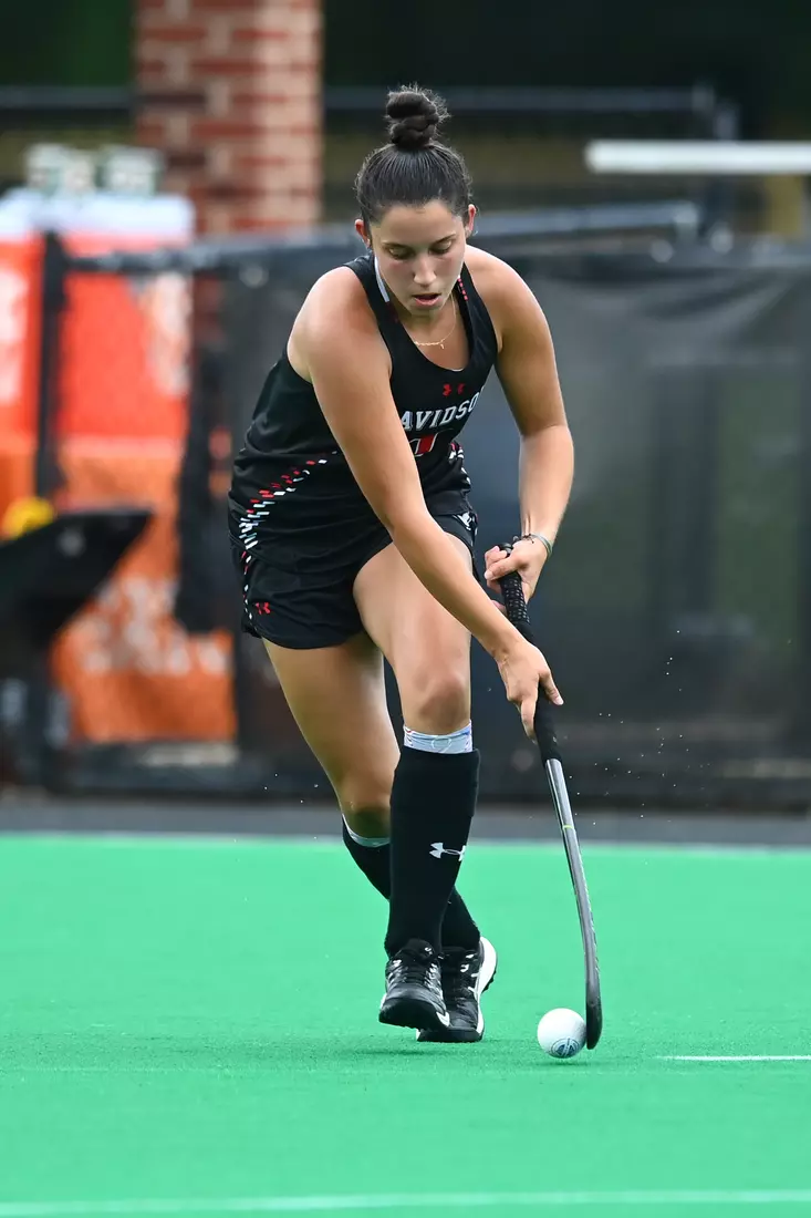 Davidson takes on Georgetown in non-conference field hockey action at Carol Grotnes Belk Turf Field on Friday, August 26, 2022 in Davidson, North Carolina.