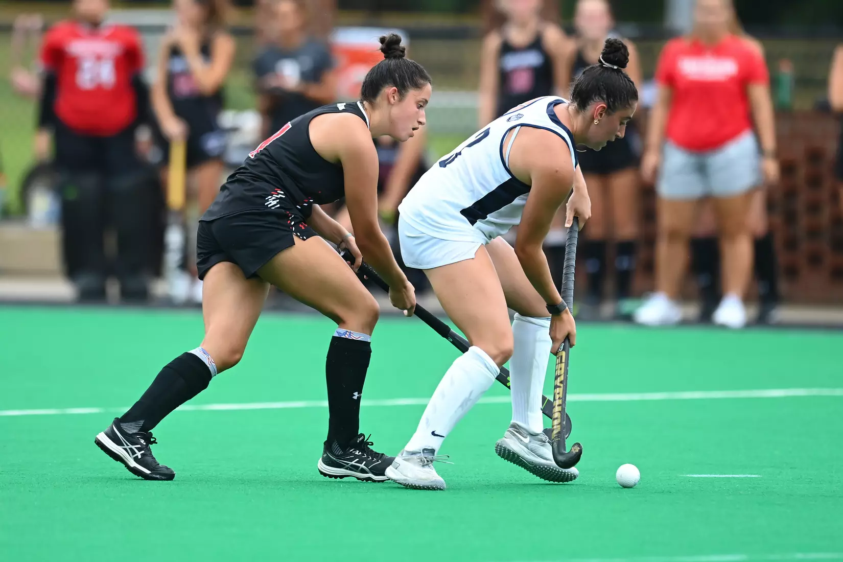Davidson takes on Georgetown in non-conference field hockey action at Carol Grotnes Belk Turf Field on Friday, August 26, 2022 in Davidson, North Carolina.