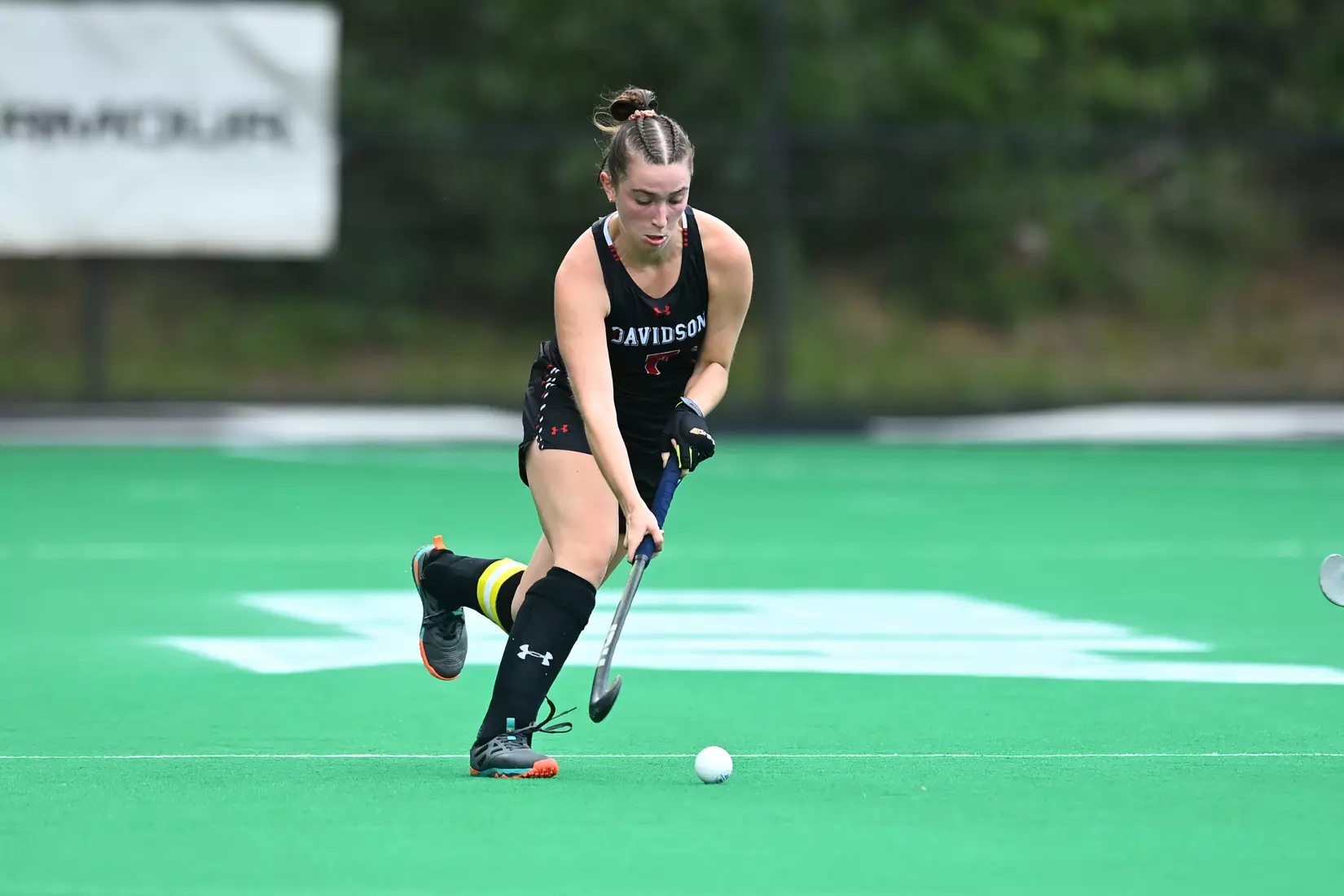 Davidson takes on Georgetown in non-conference field hockey action at Carol Grotnes Belk Turf Field on Friday, August 26, 2022 in Davidson, North Carolina.