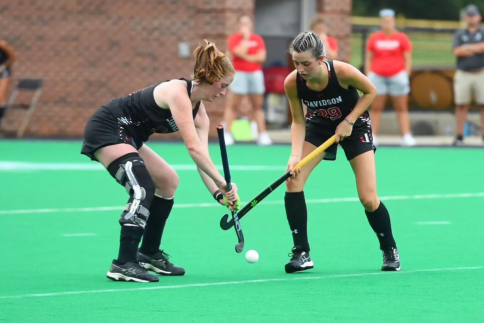 Davidson takes on Georgetown in non-conference field hockey action at Carol Grotnes Belk Turf Field on Friday, August 26, 2022 in Davidson, North Carolina.