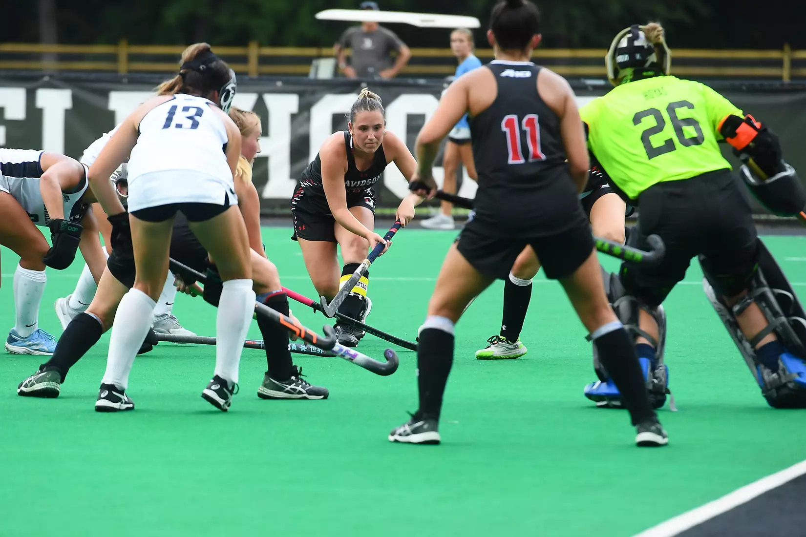 Davidson takes on Georgetown in non-conference field hockey action at Carol Grotnes Belk Turf Field on Friday, August 26, 2022 in Davidson, North Carolina.
