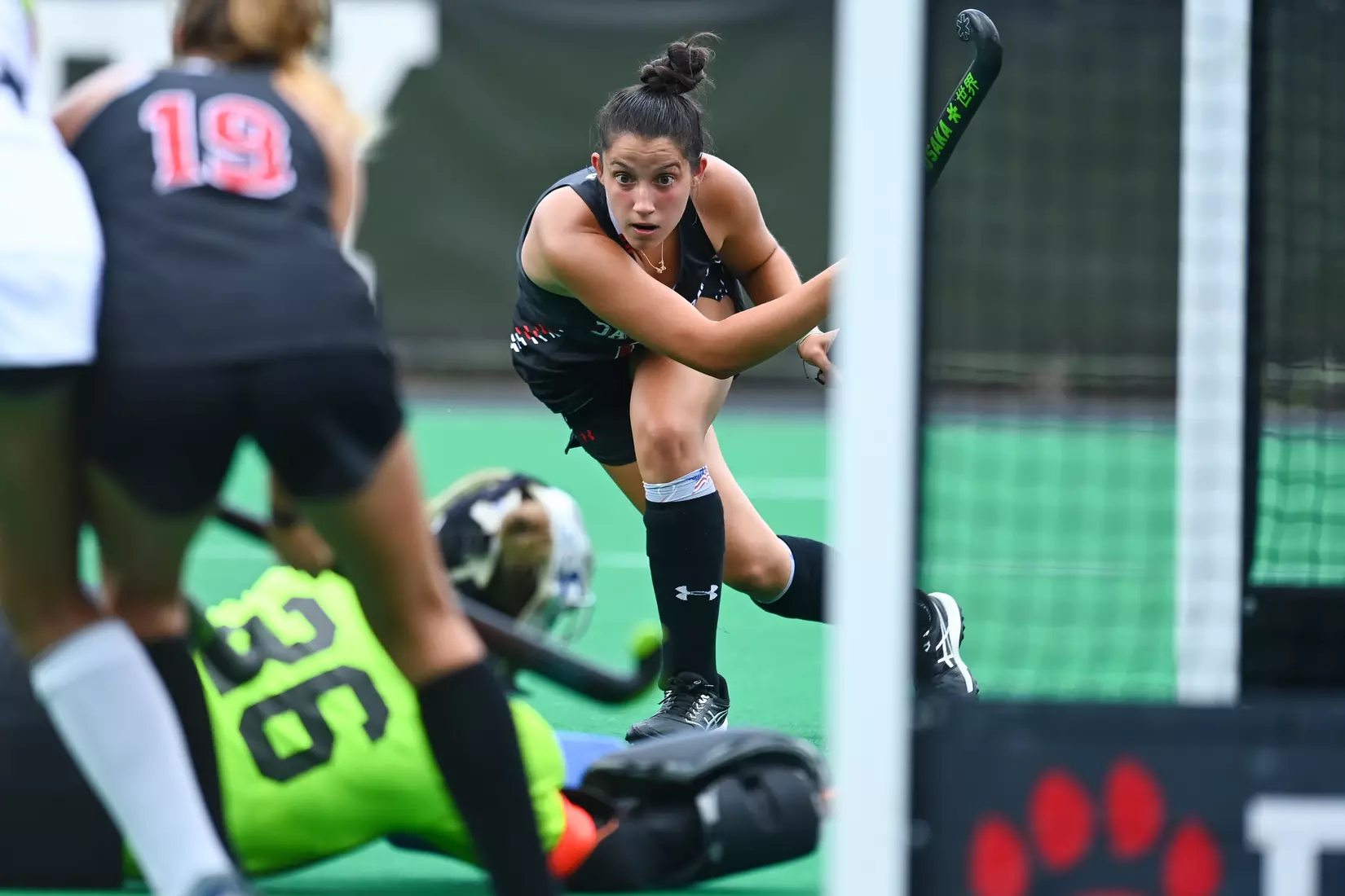 Davidson takes on Georgetown in non-conference field hockey action at Carol Grotnes Belk Turf Field on Friday, August 26, 2022 in Davidson, North Carolina.