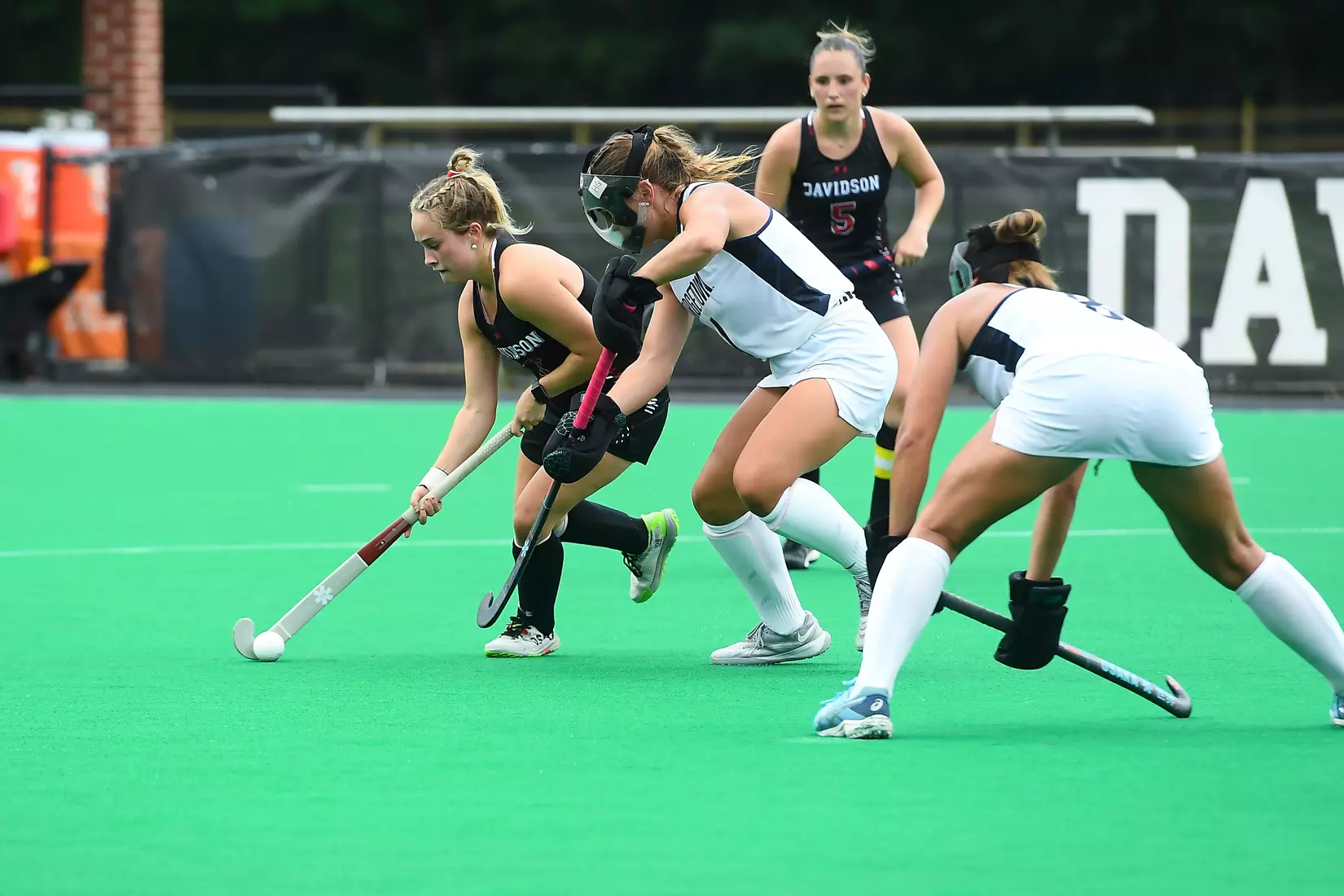 Davidson takes on Georgetown in non-conference field hockey action at Carol Grotnes Belk Turf Field on Friday, August 26, 2022 in Davidson, North Carolina.