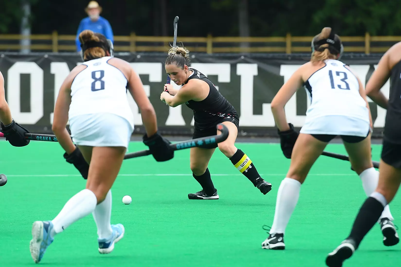 Davidson takes on Georgetown in non-conference field hockey action at Carol Grotnes Belk Turf Field on Friday, August 26, 2022 in Davidson, North Carolina.