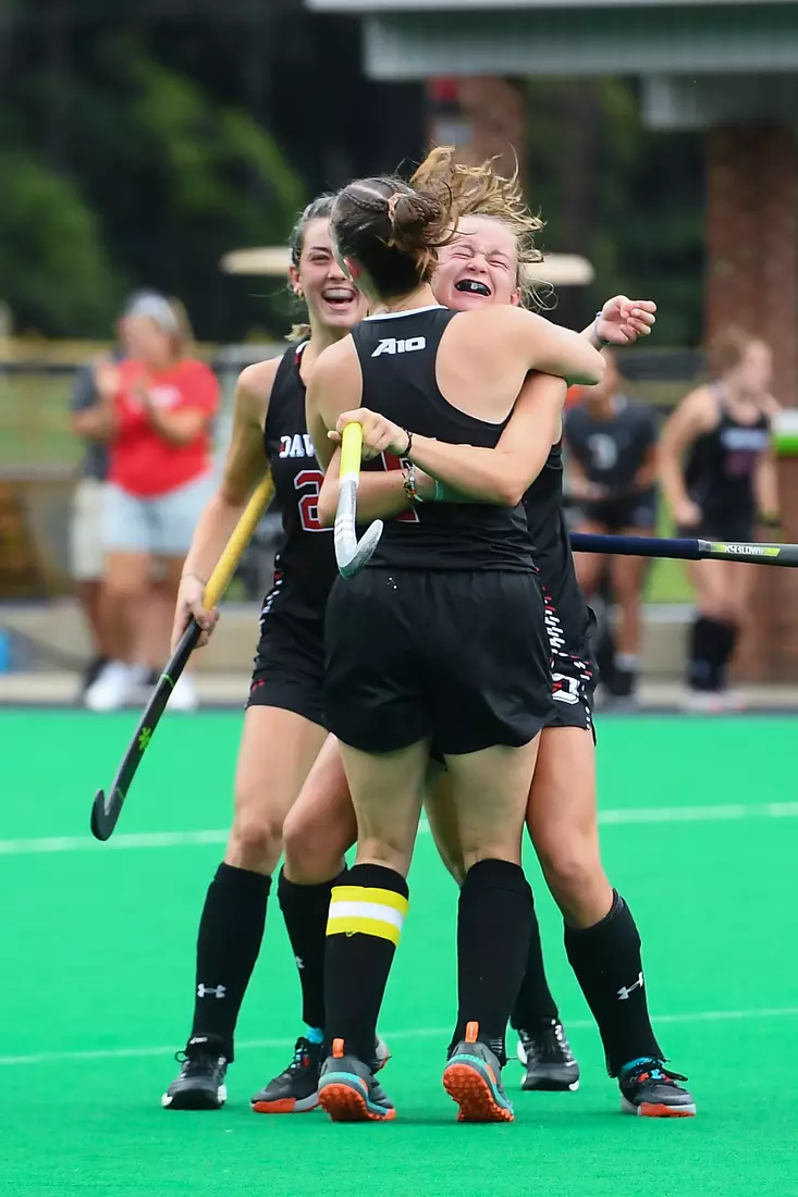 Davidson takes on Georgetown in non-conference field hockey action at Carol Grotnes Belk Turf Field on Friday, August 26, 2022 in Davidson, North Carolina.