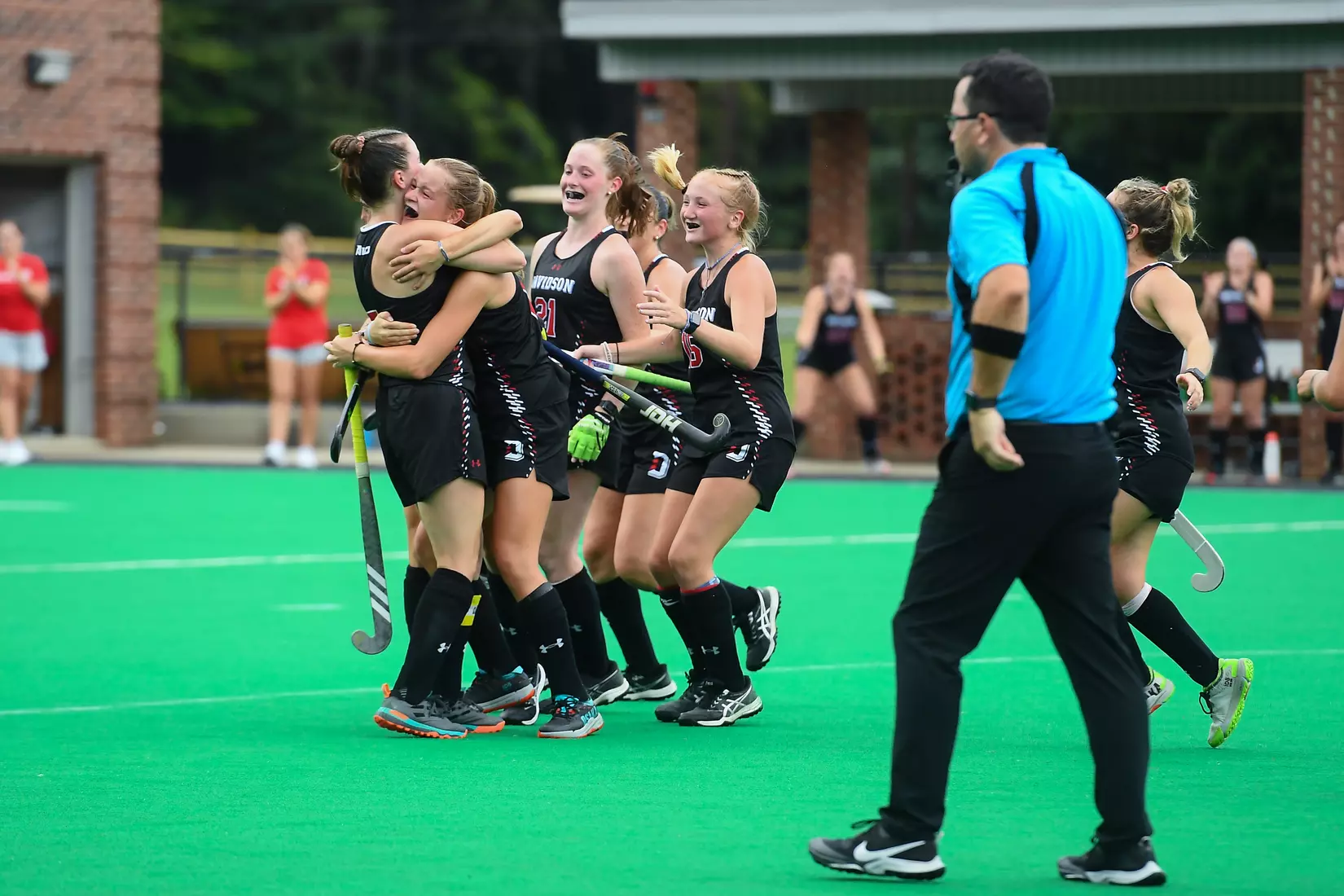 Davidson takes on Georgetown in non-conference field hockey action at Carol Grotnes Belk Turf Field on Friday, August 26, 2022 in Davidson, North Carolina.
