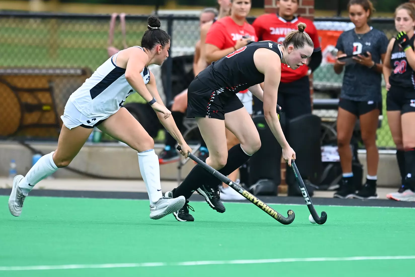 Davidson takes on Georgetown in non-conference field hockey action at Carol Grotnes Belk Turf Field on Friday, August 26, 2022 in Davidson, North Carolina.