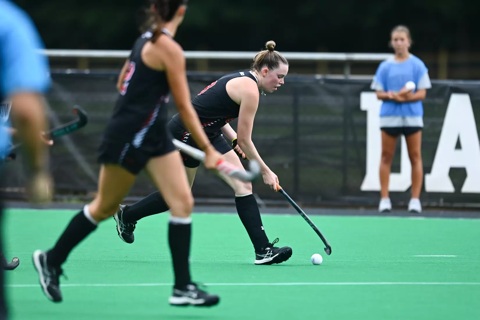 Davidson takes on Georgetown in non-conference field hockey action at Carol Grotnes Belk Turf Field on Friday, August 26, 2022 in Davidson, North Carolina.