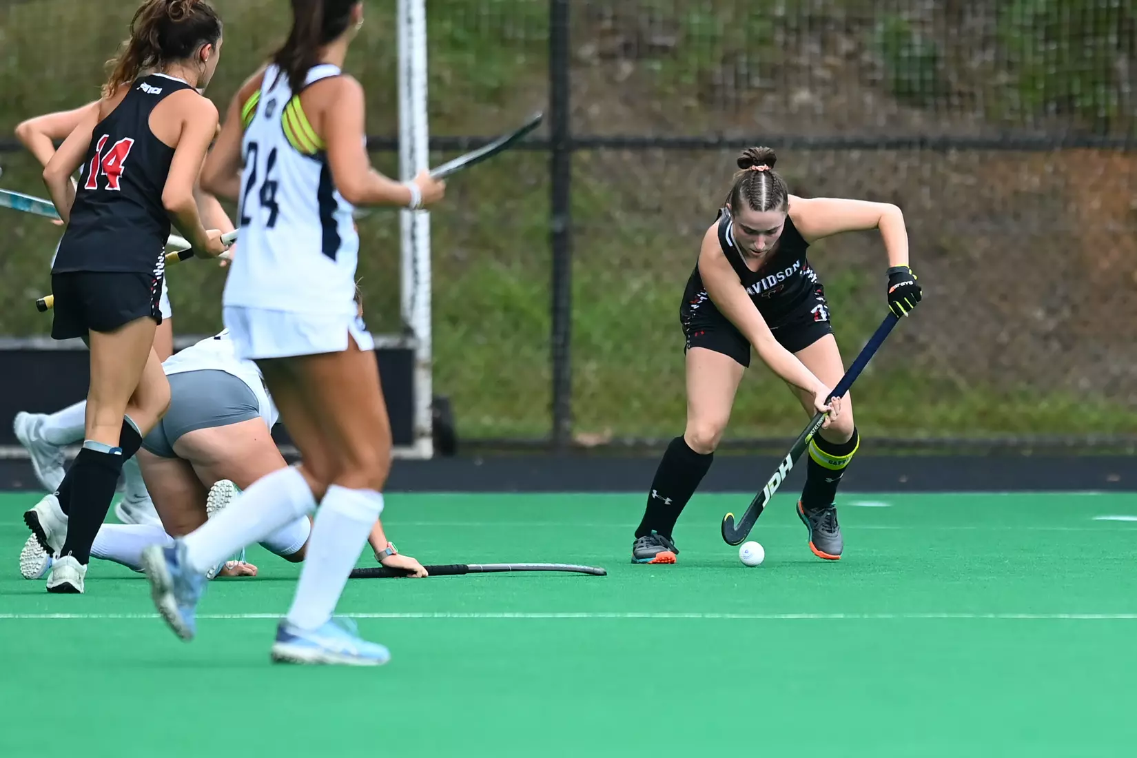 Davidson takes on Georgetown in non-conference field hockey action at Carol Grotnes Belk Turf Field on Friday, August 26, 2022 in Davidson, North Carolina.