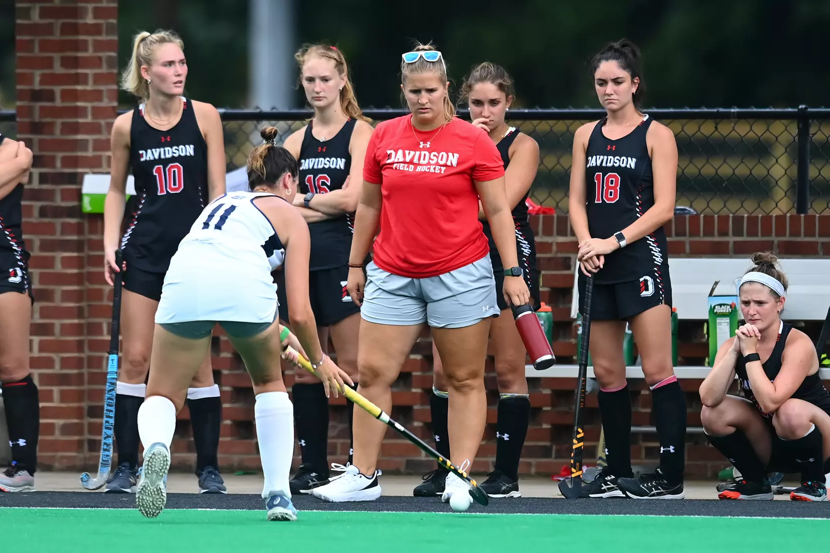 Davidson takes on Georgetown in non-conference field hockey action at Carol Grotnes Belk Turf Field on Friday, August 26, 2022 in Davidson, North Carolina.
