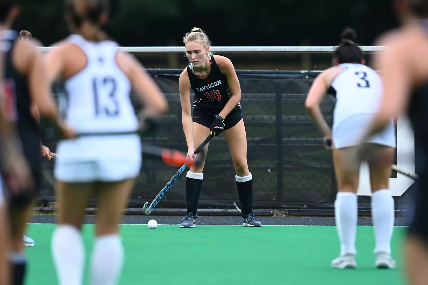 Davidson takes on Georgetown in non-conference field hockey action at Carol Grotnes Belk Turf Field on Friday, August 26, 2022 in Davidson, North Carolina.
