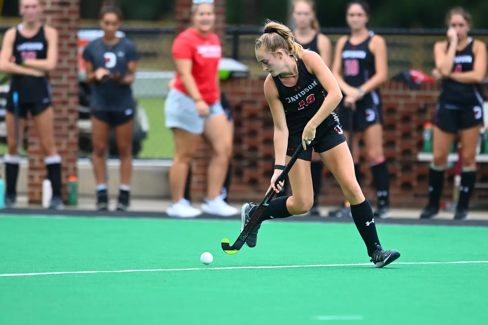Davidson takes on Georgetown in non-conference field hockey action at Carol Grotnes Belk Turf Field on Friday, August 26, 2022 in Davidson, North Carolina.