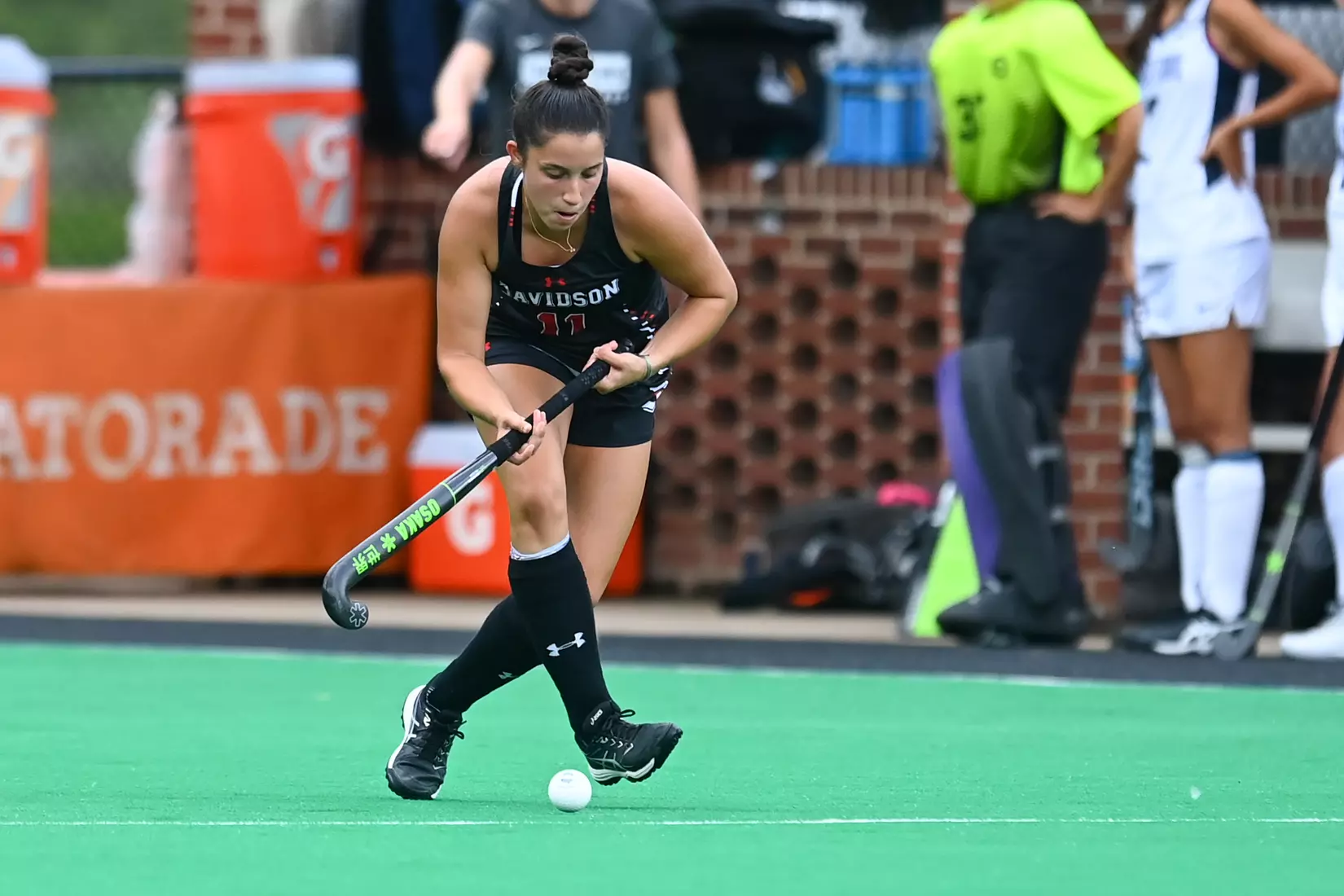 Davidson takes on Georgetown in non-conference field hockey action at Carol Grotnes Belk Turf Field on Friday, August 26, 2022 in Davidson, North Carolina.