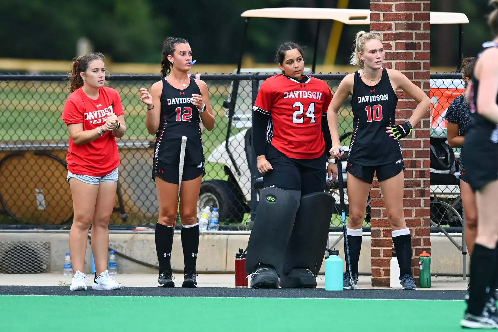 Davidson takes on Georgetown in non-conference field hockey action at Carol Grotnes Belk Turf Field on Friday, August 26, 2022 in Davidson, North Carolina.