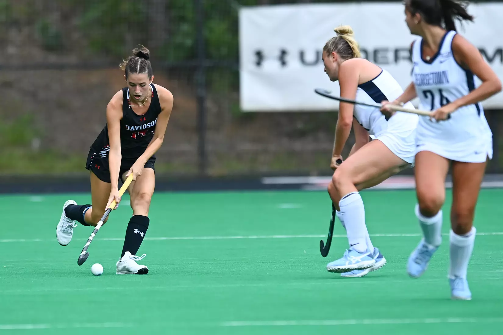Davidson takes on Georgetown in non-conference field hockey action at Carol Grotnes Belk Turf Field on Friday, August 26, 2022 in Davidson, North Carolina.