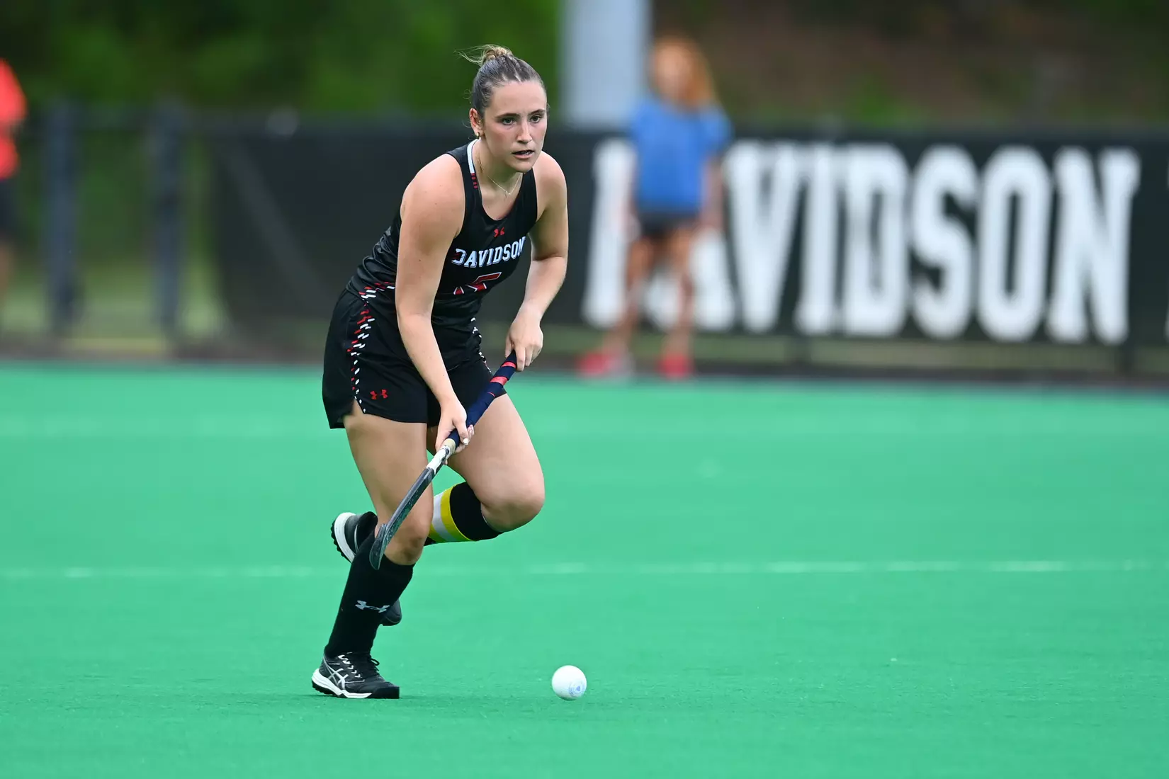 Davidson takes on Georgetown in non-conference field hockey action at Carol Grotnes Belk Turf Field on Friday, August 26, 2022 in Davidson, North Carolina.