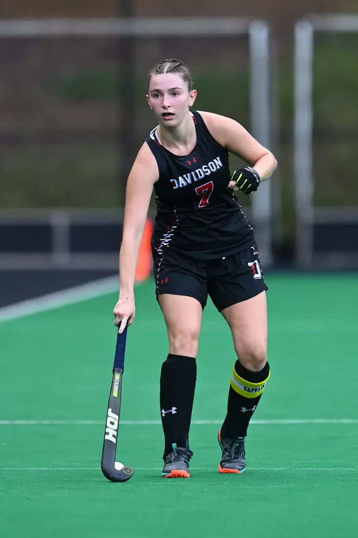 Davidson takes on Georgetown in non-conference field hockey action at Carol Grotnes Belk Turf Field on Friday, August 26, 2022 in Davidson, North Carolina.