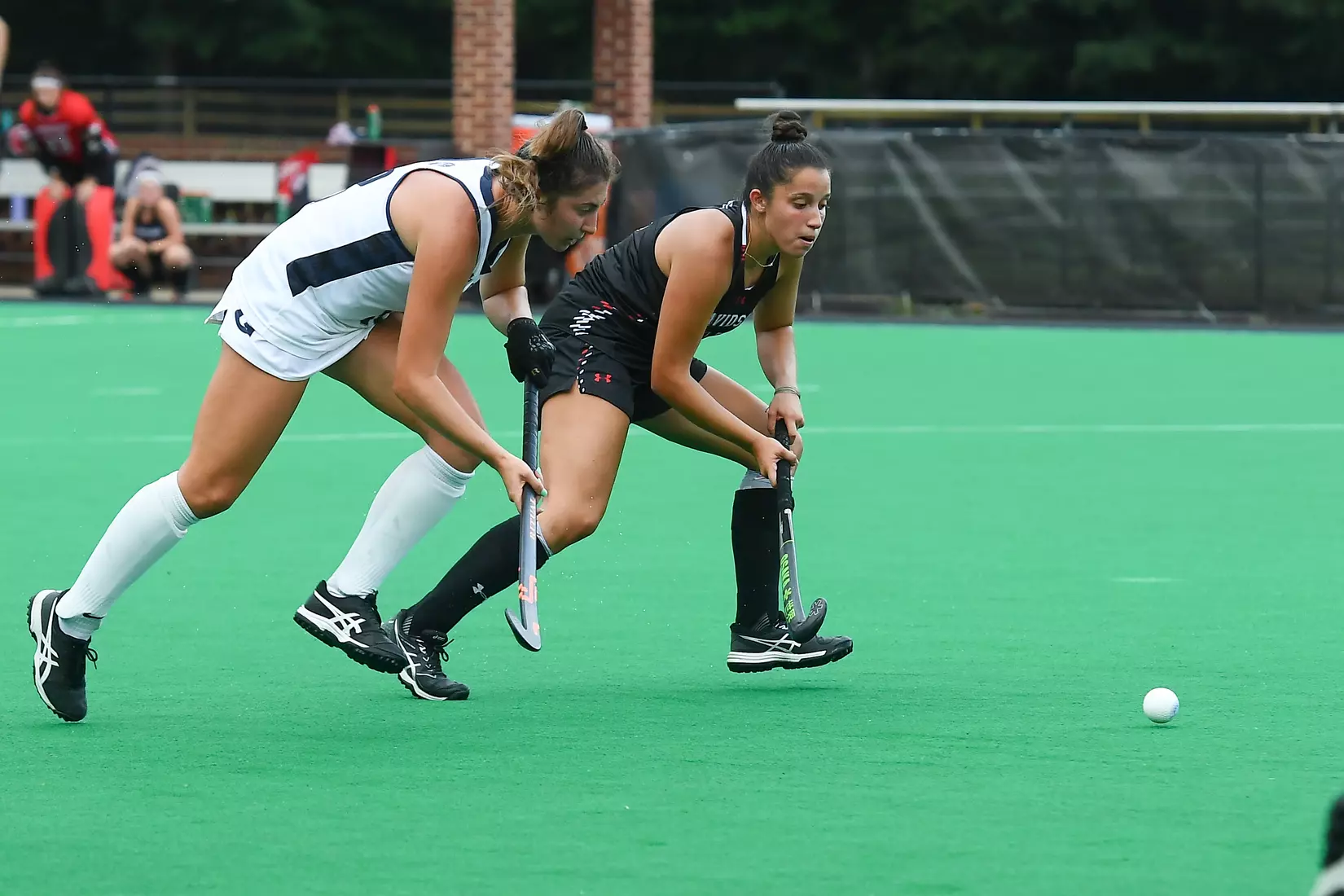 Davidson takes on Georgetown in non-conference field hockey action at Carol Grotnes Belk Turf Field on Friday, August 26, 2022 in Davidson, North Carolina.