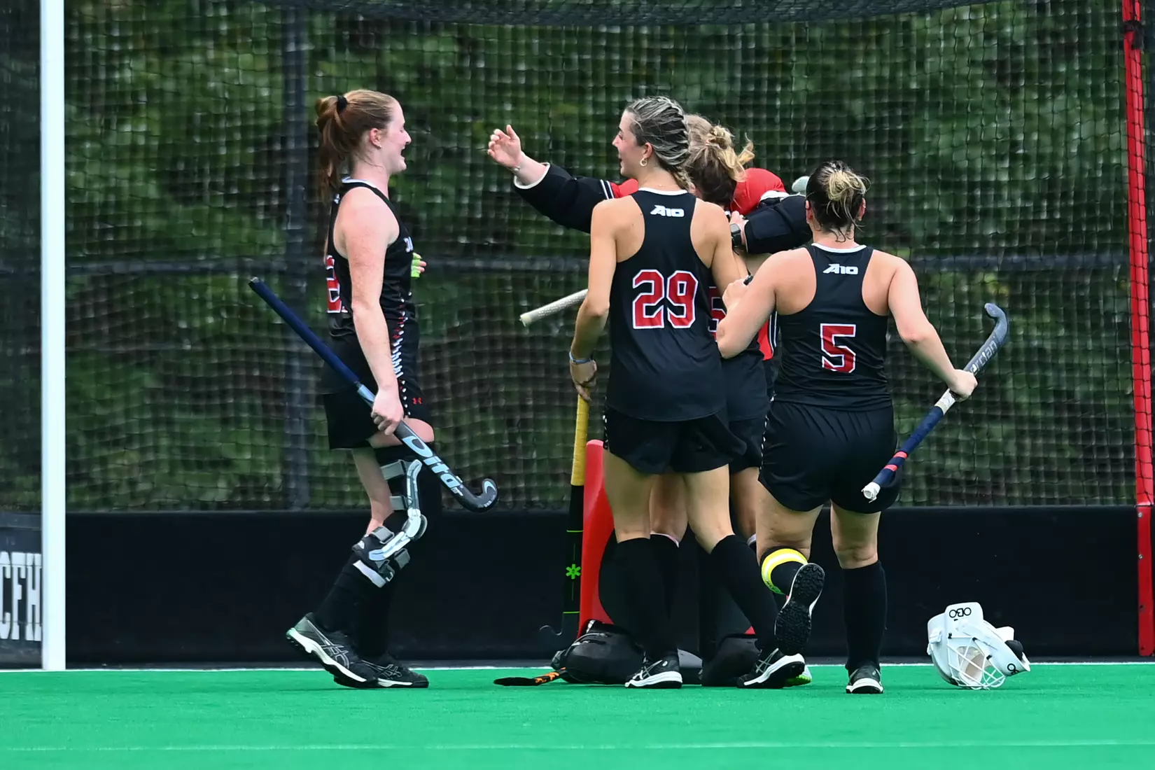 Davidson takes on Georgetown in non-conference field hockey action at Carol Grotnes Belk Turf Field on Friday, August 26, 2022 in Davidson, North Carolina.