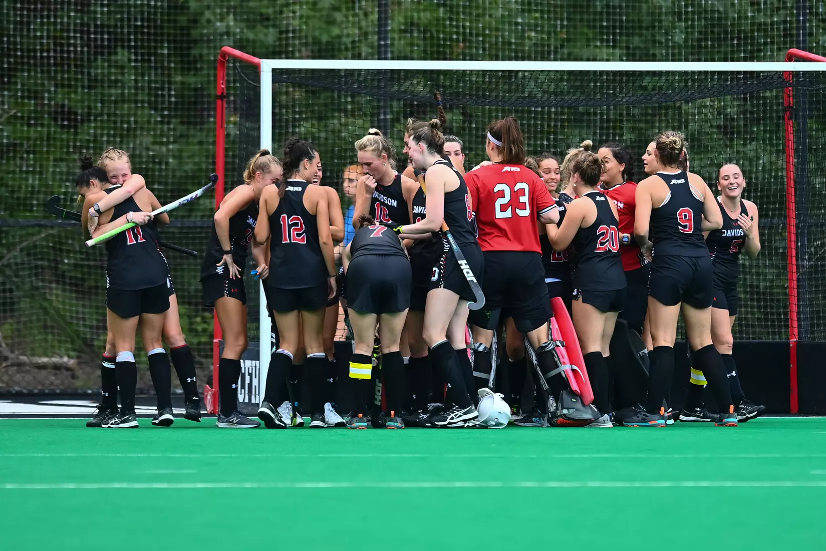 Davidson takes on Georgetown in non-conference field hockey action at Carol Grotnes Belk Turf Field on Friday, August 26, 2022 in Davidson, North Carolina.