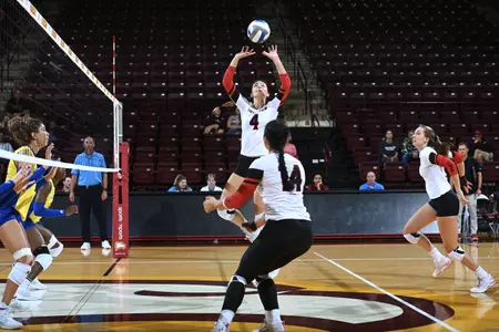 Davidson takes on Delaware in non-conference volleyball action at the Winthrop Coliseum on Saturday, September 10, 2022 in Rock Hill, South Carolina.