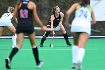 Davidson takes on Georgetown in non-conference field hockey action at Carol Grotnes Belk Turf Field on Friday, August 26, 2022 in Davidson, North Carolina.