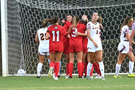 Goal celebration at Winthrop 22