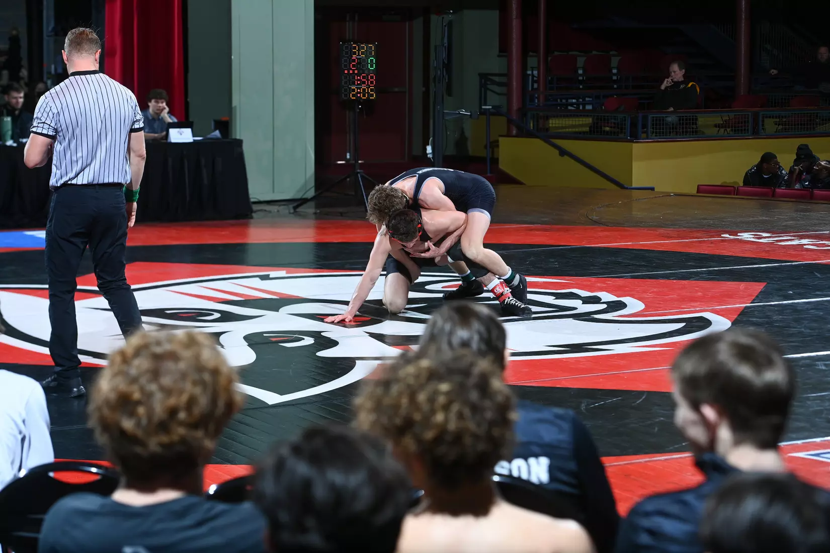 Davidson takes on Bellarmine in SoCon wrestling action at the Duke Family Performance Hall on Sunday, January 15, 2023 in Davidson, North Carolina.