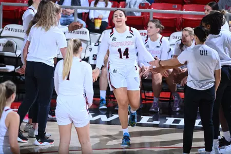 Maddie Plank starting lineup vs. Bonnies